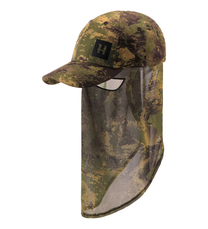 Casquette Deer Stalker camo avec tissu en maille Harkila