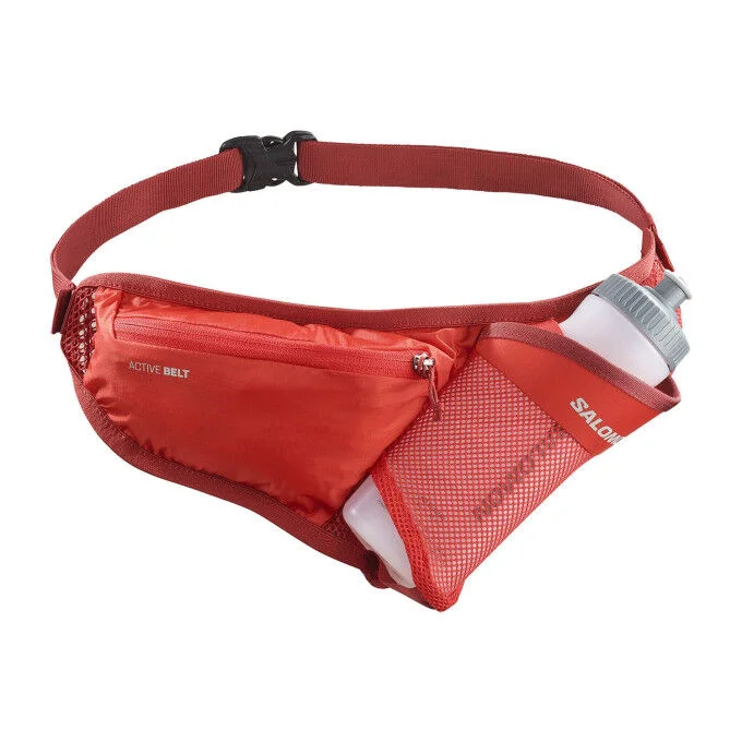 Ceinture d&rsquo;hydratation unisexe Salomon Active Belt – Rouge High Risk / Rouge Dahlia