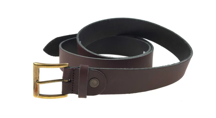 Ceinture en cuir Januel avec écusson sanglier – Marron