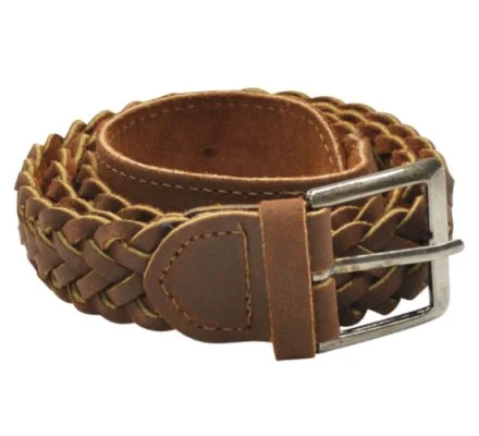 Ceinture en cuir tressé
