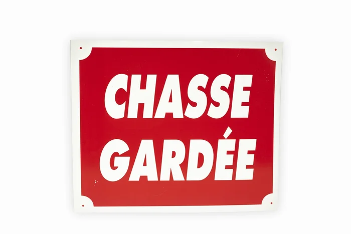 Chasse gardée dim 25 x 30 cm alu