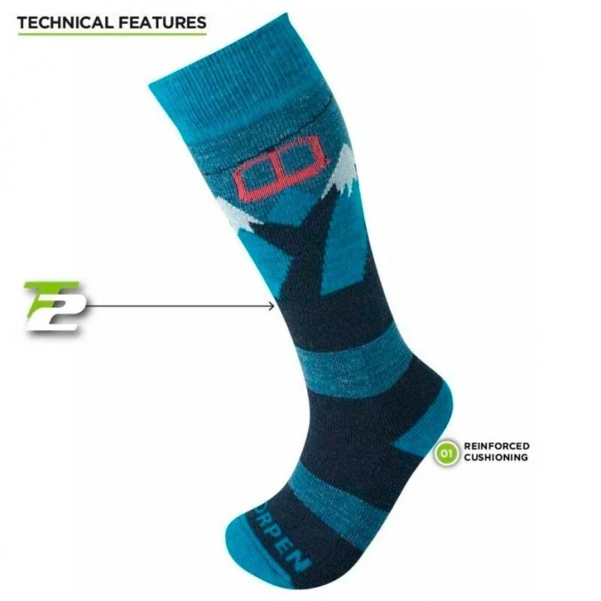CHAUSSETTES JUNIOR LORPEN T2 SKI ECO KIDS
