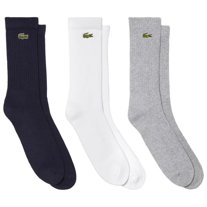 Chaussettes Lacoste Lacoste Socks Silver White Navy