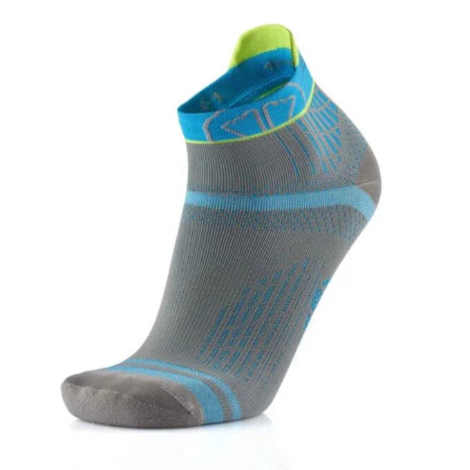 Chaussettes running SIDAS RUN FEEL – Gris / Turquoise – Image 3