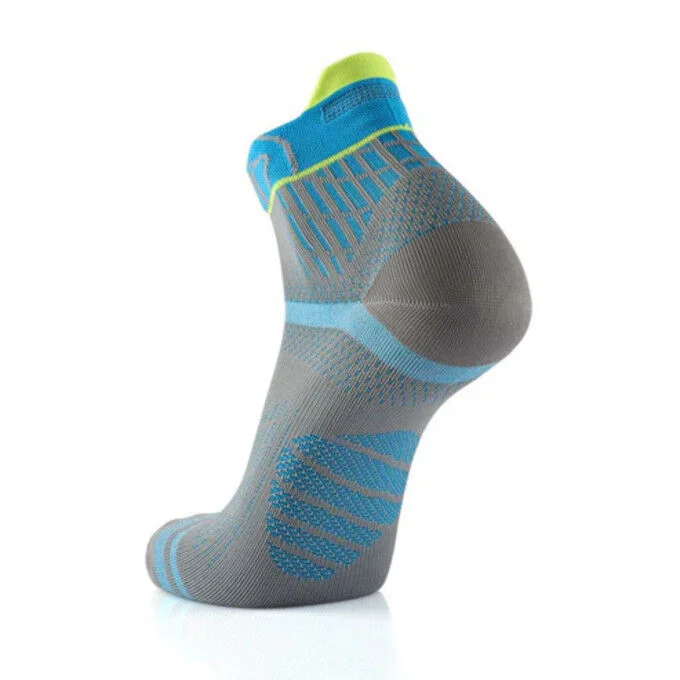 Chaussettes running SIDAS RUN FEEL – Gris / Turquoise – Image 4