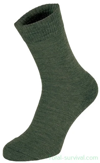 Chaussettes trekking MFH, « Merino », vert olive