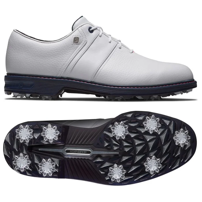 Chaussures avec crampons Footjoy Premiere Series The Packard White Navy Pink