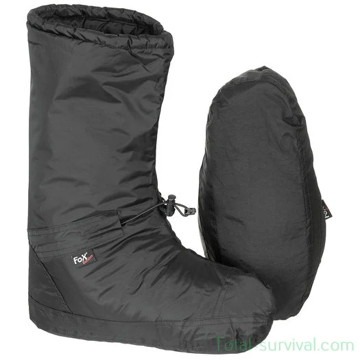 Chaussures de bivouac Fox outdoor, « Polar », coupe-vent, noir