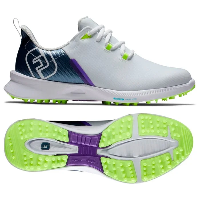 Chaussures sans crampons Footjoy Fuel Sport Women White Navy