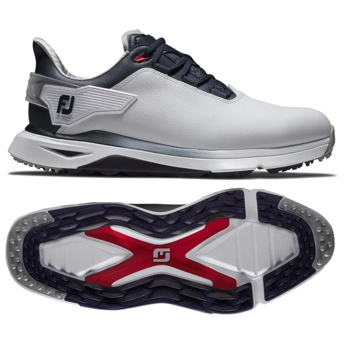 Chaussures sans crampons Footjoy Pro SLX White Navy Red