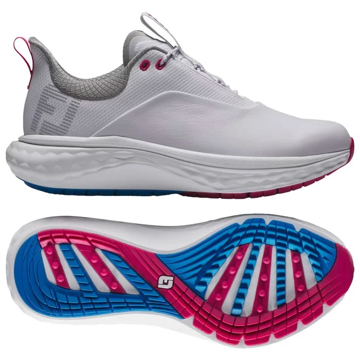 Chaussures sans crampons Footjoy Quantum Women White Blue Pink