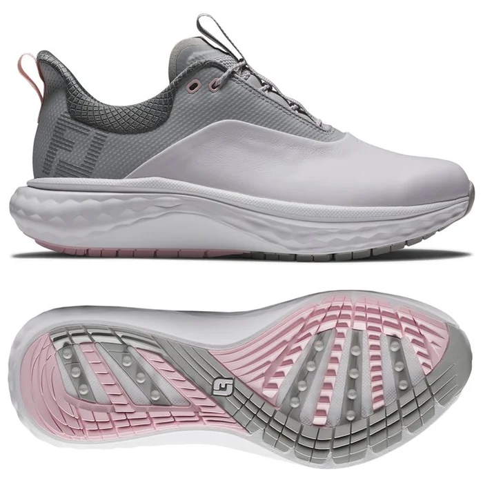 Chaussures sans crampons Footjoy Quantum Women White Grey Pink