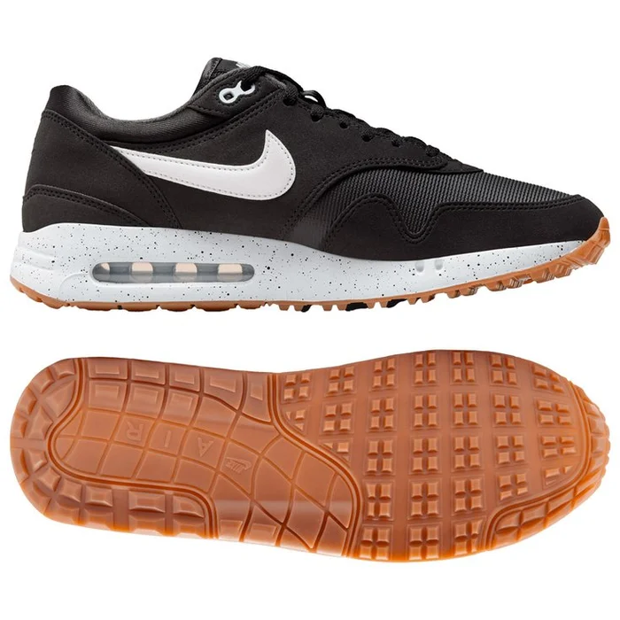 Chaussures sans crampons Nike Air Max 1 86 Og G Black White Anthracite Gum Medium Brown