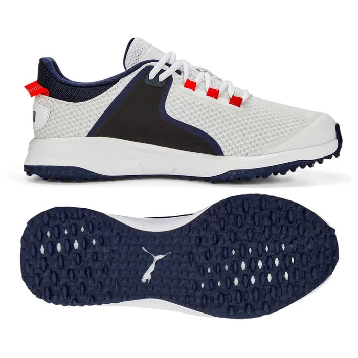 Chaussures sans crampons Puma Golf Fusion Grip White Navy