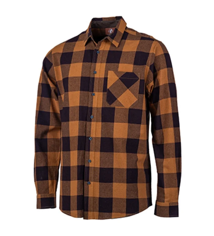Chemise 100% coton carreaux orange Somlys