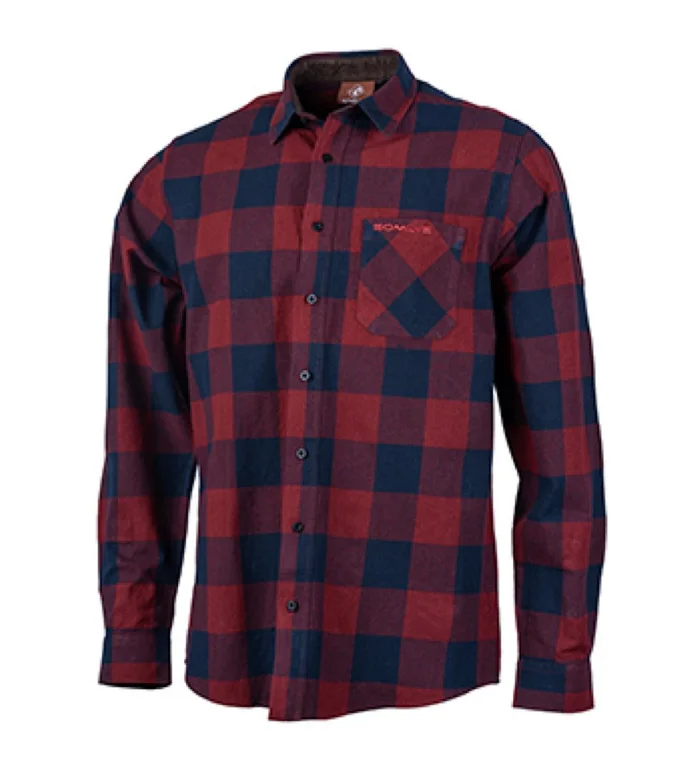 Chemise 100% coton carreaux rouge Somlys