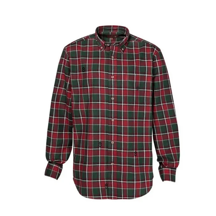 Chemise Homme Forêt Percussion Rouge A Carreaux
