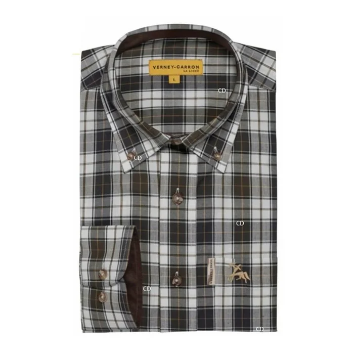 Chemise Homme Ligne Carron Brinon Vert /Bleu