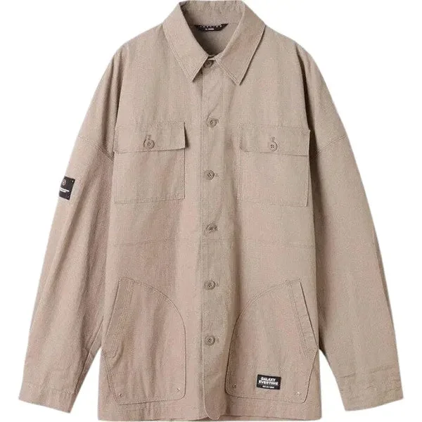 Chemise homme militaire beige
