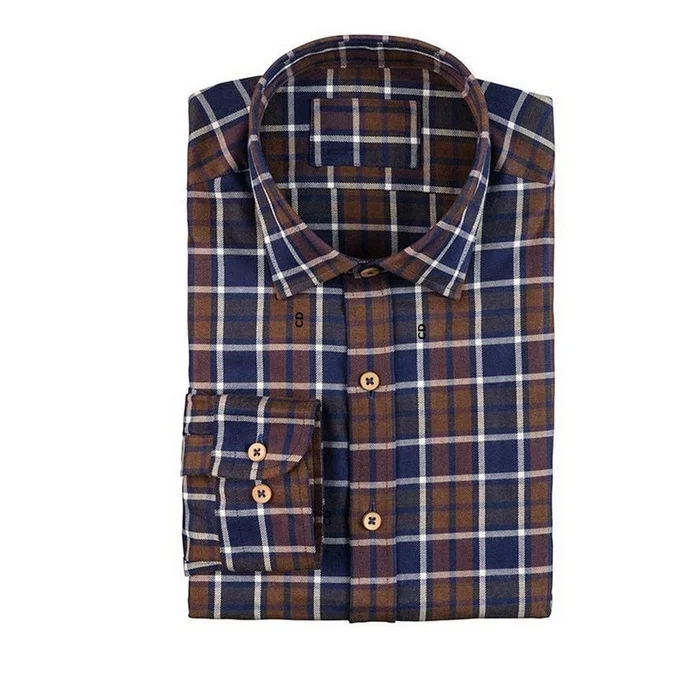 Chemise Homme Verney Carron Mery A Carreaux Marron /Bleu
