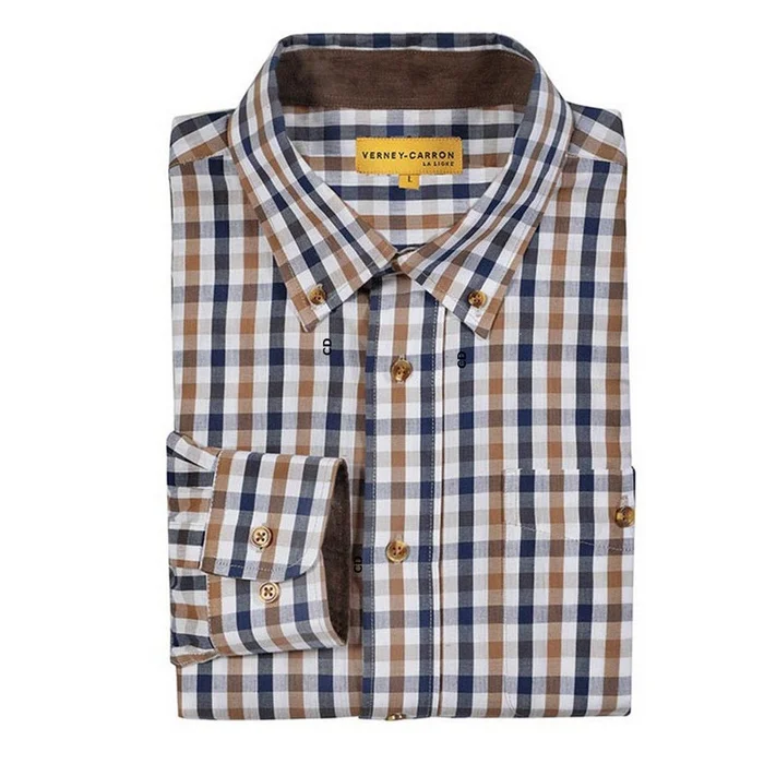 Chemise Homme Verney Carron Nancay Marron /Bleu