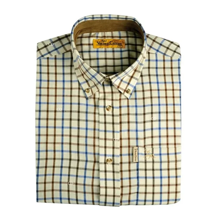 Chemise Homme Verney Carron Villemy Marron Bleu