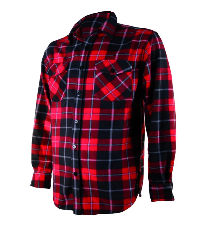 Chemise polaire carreaux rouge Treeland
