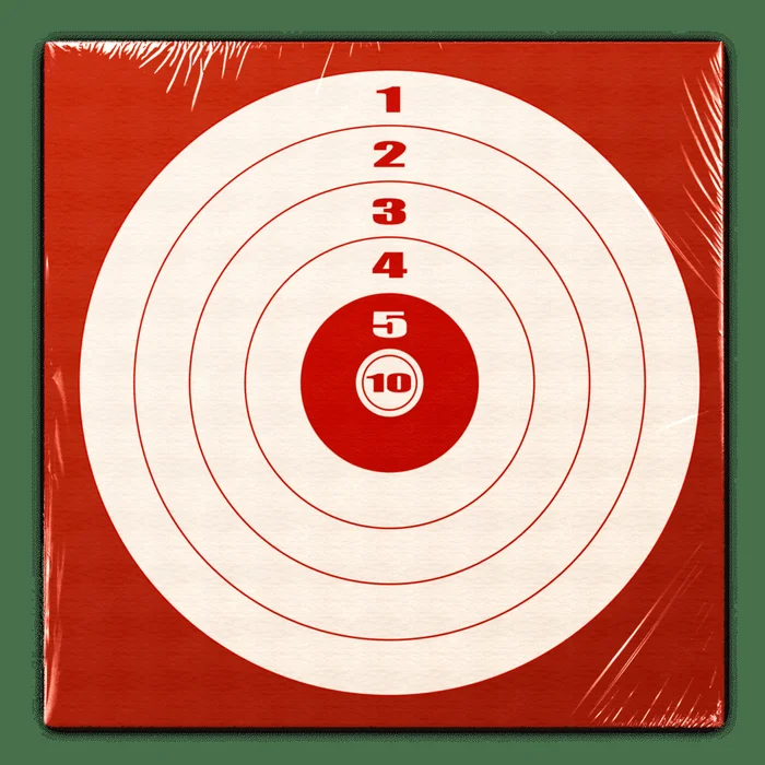 CIBLE 14X14 ROUGE X100