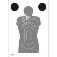 Cible gravolux e0040 – g1 silhouette tireur format 50x70cm – carton – par 100