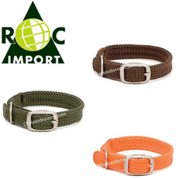COLLIER MENDOTA DOUBLE TRESSE CHIOT NICKEL ROC IMPORT 30CM