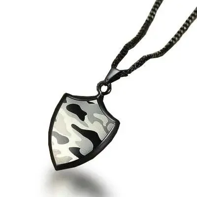 COLLIER MILITAIRE AVEC MOTIF DE CAMOUFLAGE (CÉRAMIQUE)