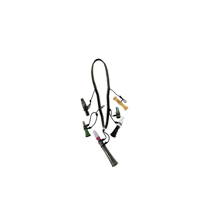 Collier porte appeaux en corde tressee – pour 8 appeaux