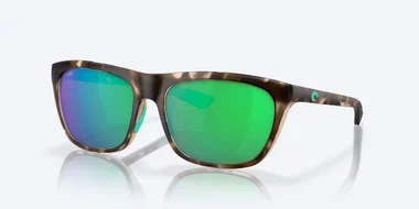 Costa Cheeca Verre Mat Écaille de Tortue avec Miroir Vert