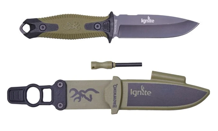 Couteau fixe Ignite fixe noir et kaki Browning