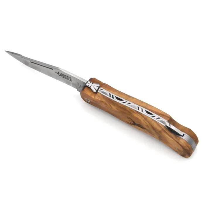 COUTEAU LAGUIOLE GRANDE NATURE EN OLIVIER CERF