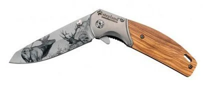 Couteau pliant gravure Cerf STEPLAND