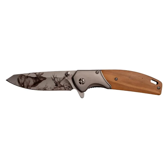 COUTEAU PLIANT LAME CERF +ETUI
