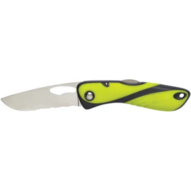 Couteau Wichard Offshore – Lame dentelée simple – Fluorescent
