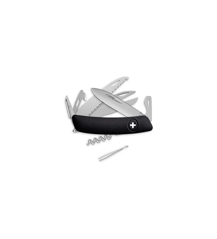 Couteaux suisses Swiza D09 Allmatt – noir 7,5 cm