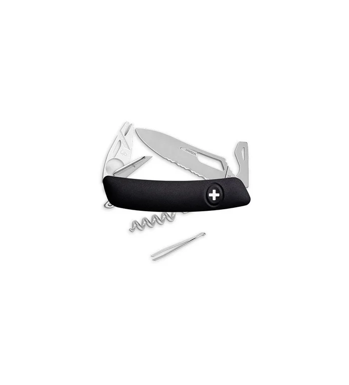 Couteaux suisses Swiza SH03 Tire-Tique Allmatt – noir 7,5 cm