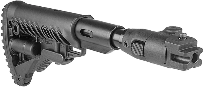 Crosse pliante type M4 pour akm 47 (joint polymère) absorbeur de chocs – Noir