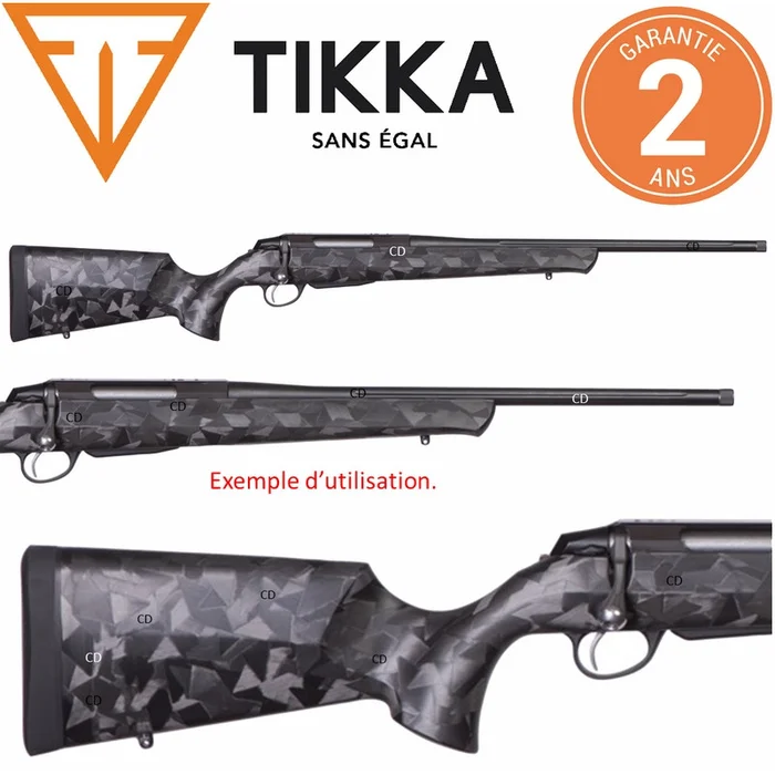 Crosse Raven Camo Droitier MT30 Pour Carabine Tikka T3x Chasse