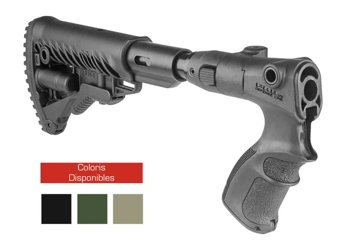 Crosse rétractable et pliante type M4 Fab Defense agRF 870 fk sb pour Remington 870 – Noire