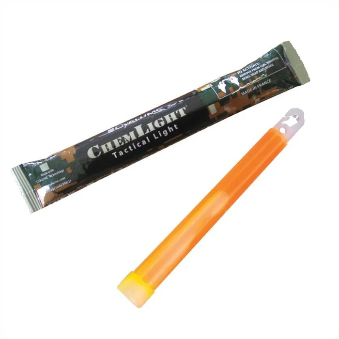 Cyalume Haute intensité 15cm – 5min – Orange