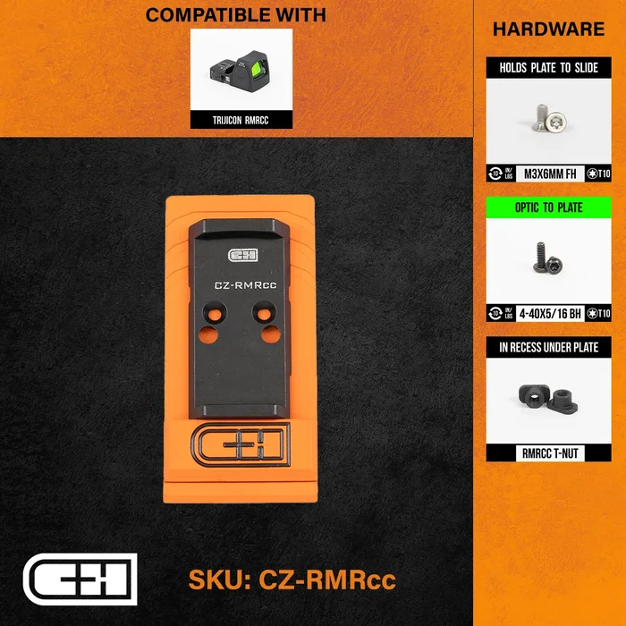 CZ-RMRcc – C&H Precision paltine CZ P-10 V4 MIL/LEO to Trijicon RMRcc