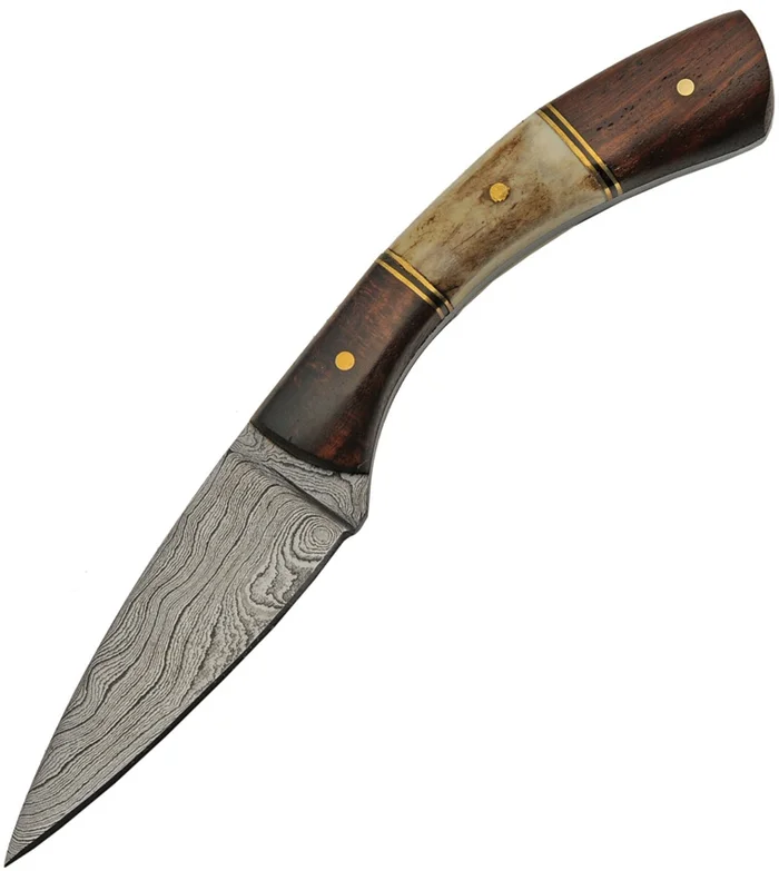 DM1268 – Damascus Curved Stag Skinner