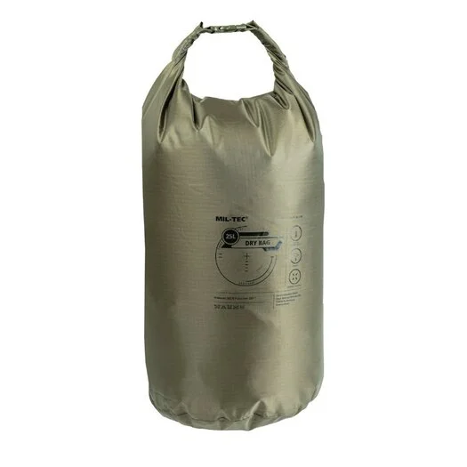 Drybag Mil-Tec, Rip Stop, 25L, vert olive