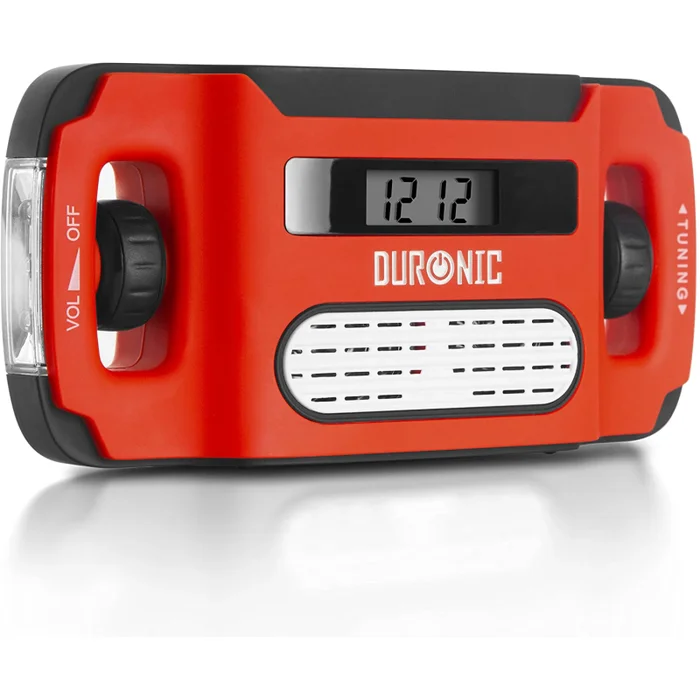 DURONIC APEX RADIO Dynamo Solaire USB Alarme Radio Lampe Torche