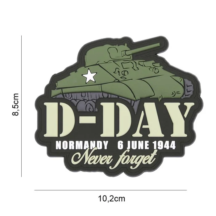 Écusson 3D SHERMAN D-DAY PVC Velcro