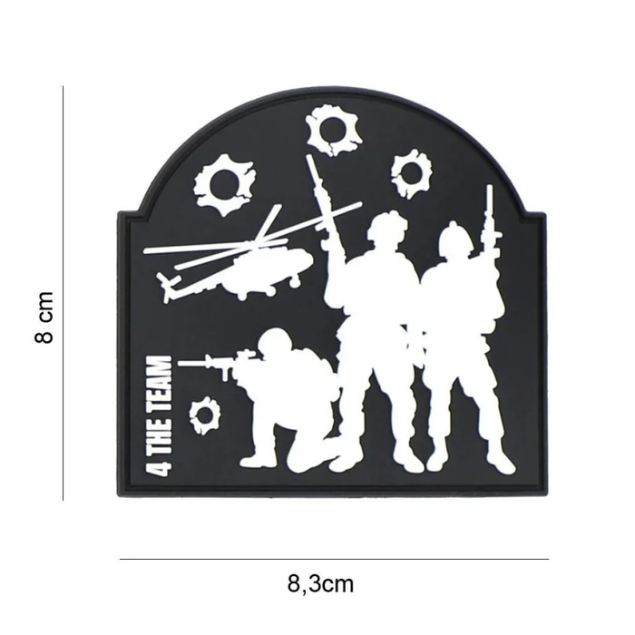 Écusson 4 THE TEAM 3D PVC Velcro